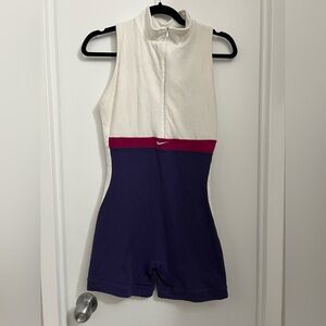 Nike Bodysuit in White, Purple, and Pink